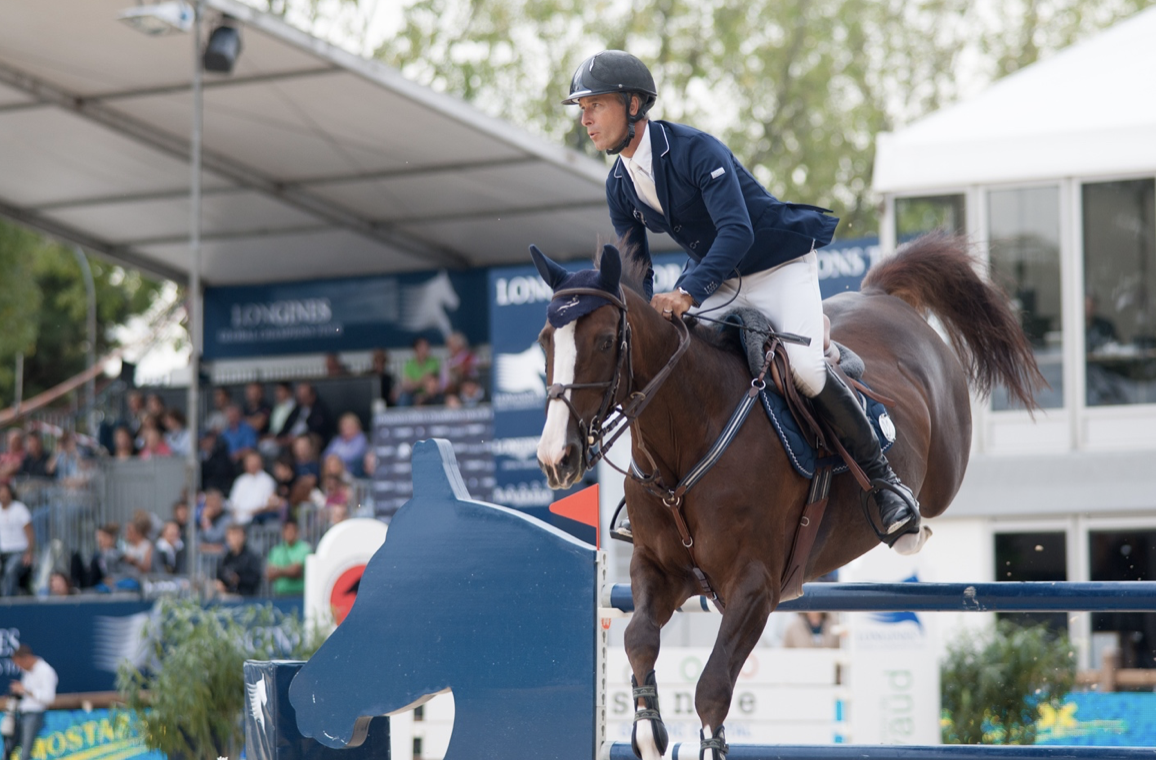 Billy Bianca and Richard Spooner on the 2013 Longines Global Champions Tour. Photo: Inisheer