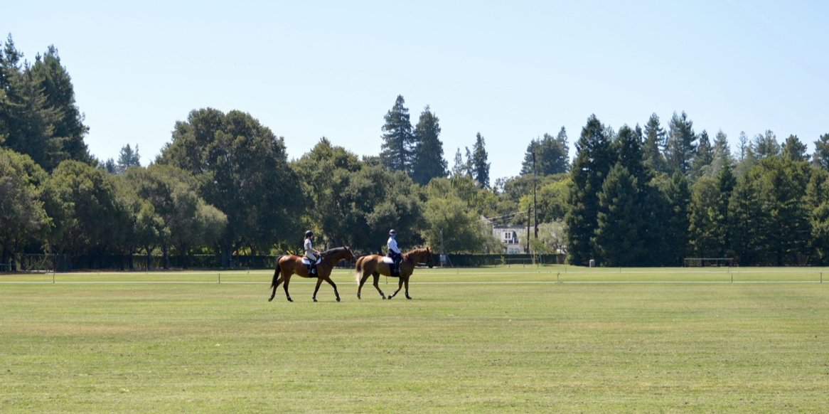 Clients hacking at Round Meadow Farm after a lesson. Photo courtesy of Nicole Norris 