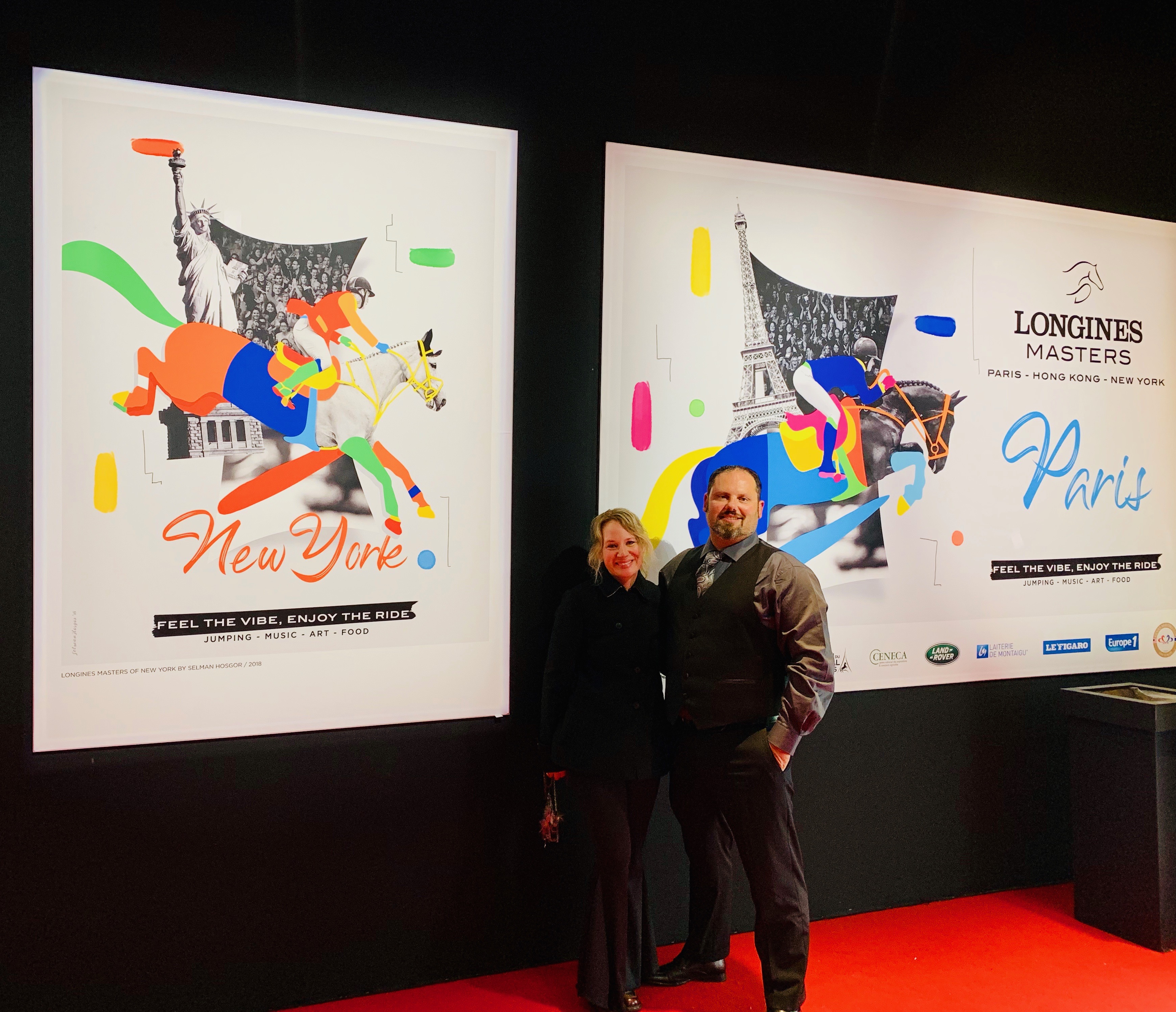 Daran Lockhart and Karianne Boyce-Lockhart at Longines Paris Masters in Paris, France  Dec. 2018