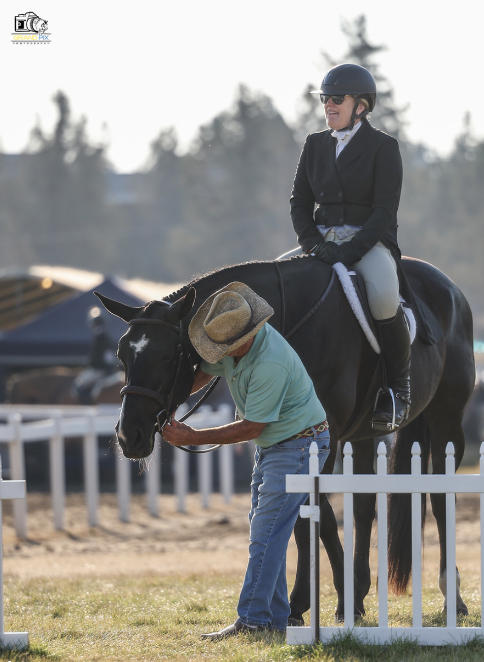 Jeanette and her mentor and coach Buddy Brown; photo by GrandPix