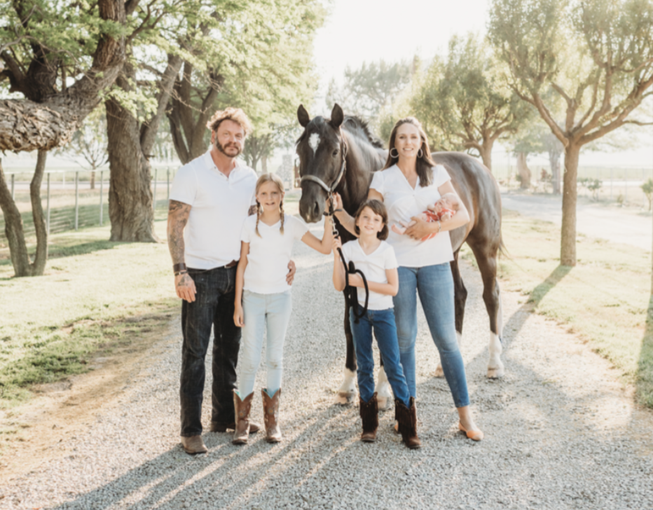 Margaux, her fiancé Julian and their children. Photo: Meagan Armstrong Photography