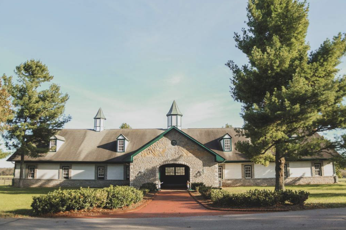 One of the barns at Stone Columns Stables.