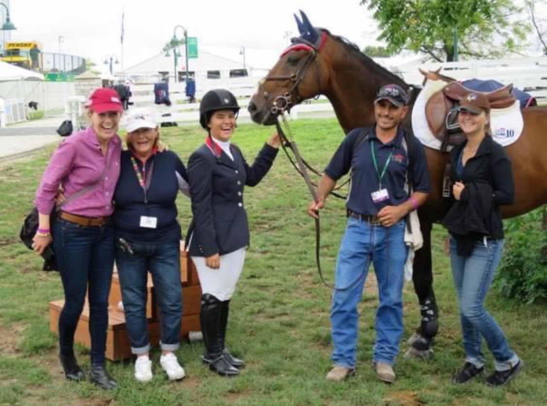 First time with a student at Young Riders with Simonne Berg and mentor Judith Martin. Photo courtesy of Meredith Herman.