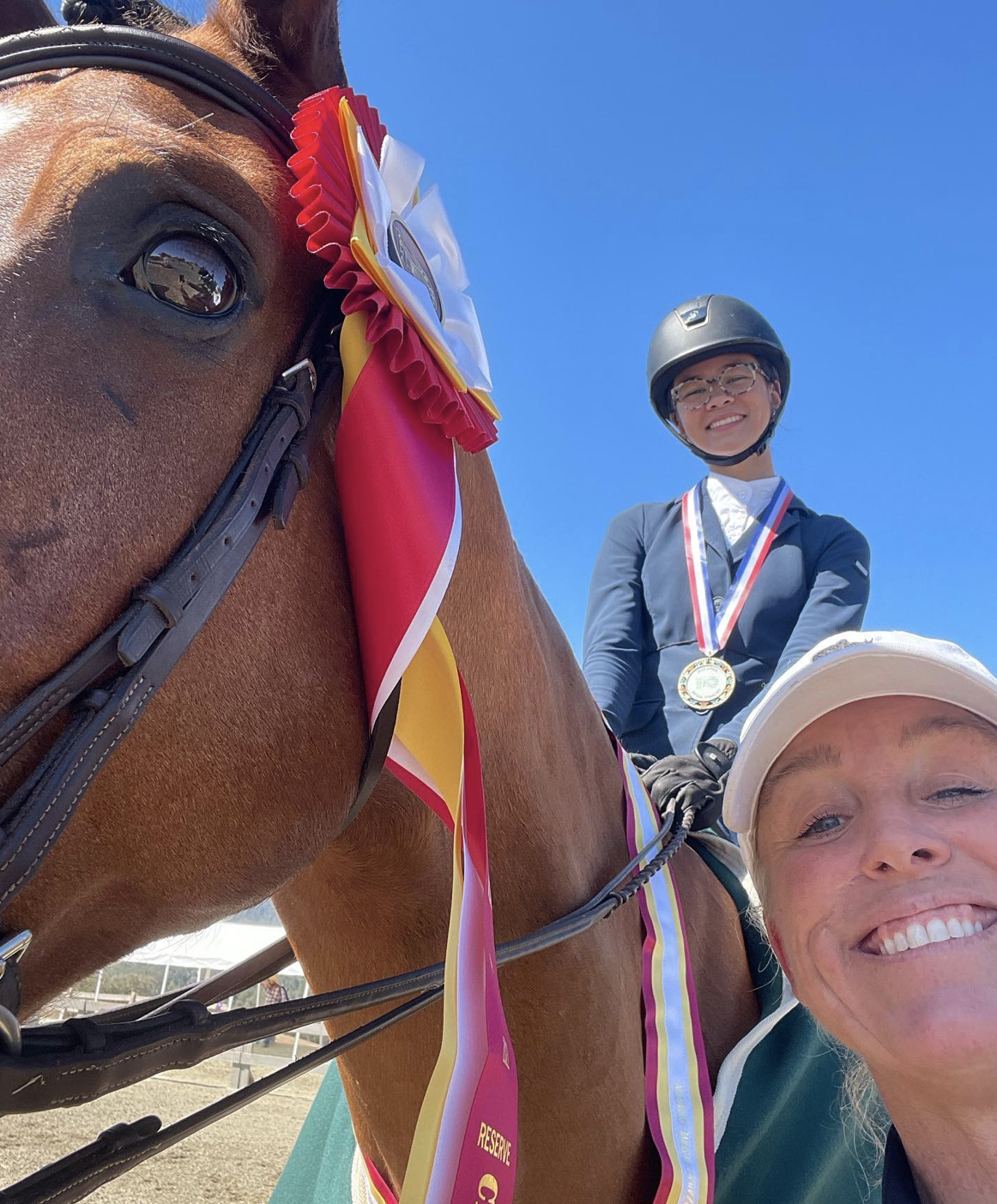Selfie with a student and her horse. Photo: Kelly Maddox
