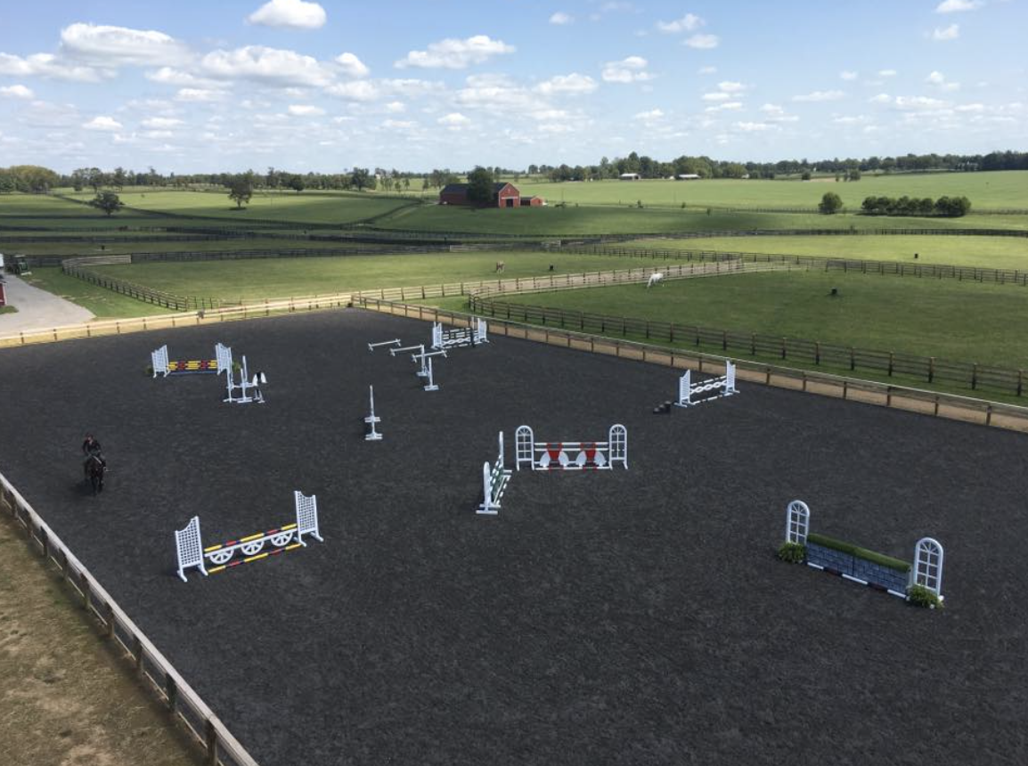 The outdoor arena at Olive Hill Sporthorses. Photo courtesy of Diana Conlon.