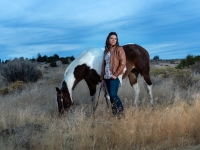 Melissa and Chianti on her ranch in Reno, Nevada
