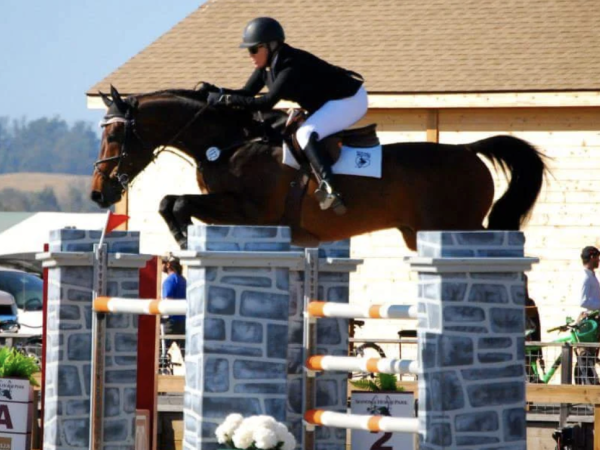 Nicole Norris competing in a Grand Prix on Camerone. Photo courtesy of Nicole Norris